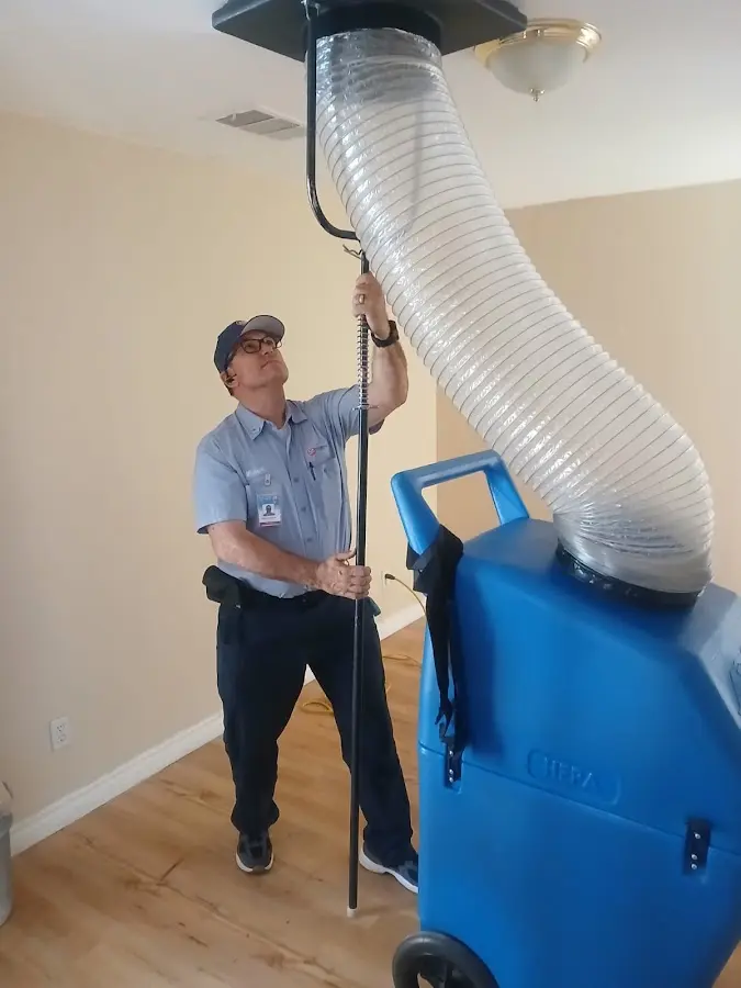 Mini Split Installation technician using HEPA equipment in Helena-West Helena